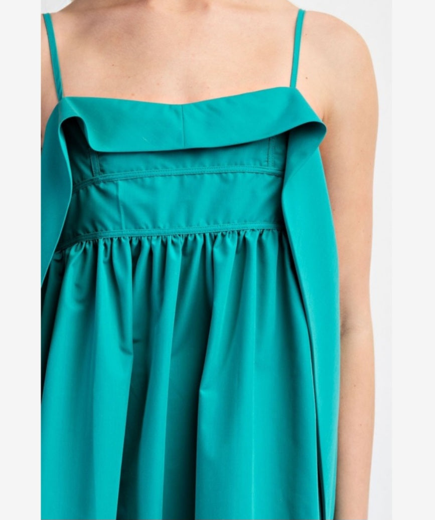 Teal midi original side dress