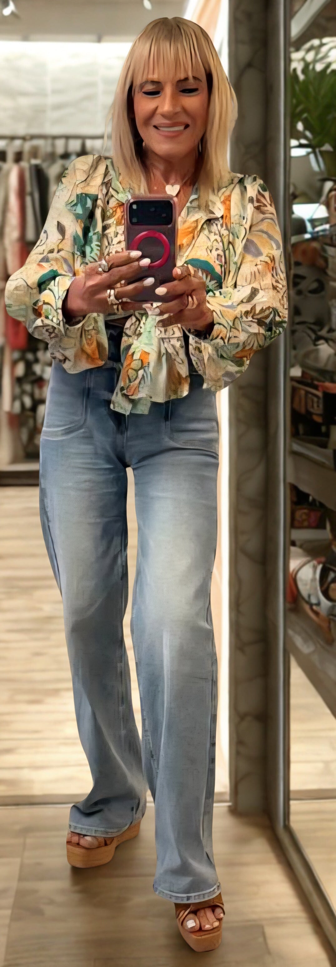 Pistacho blouse top