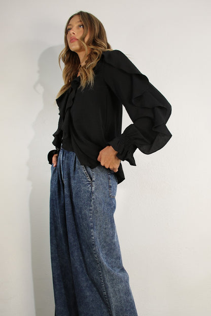 Ruffle Flaire Blouse