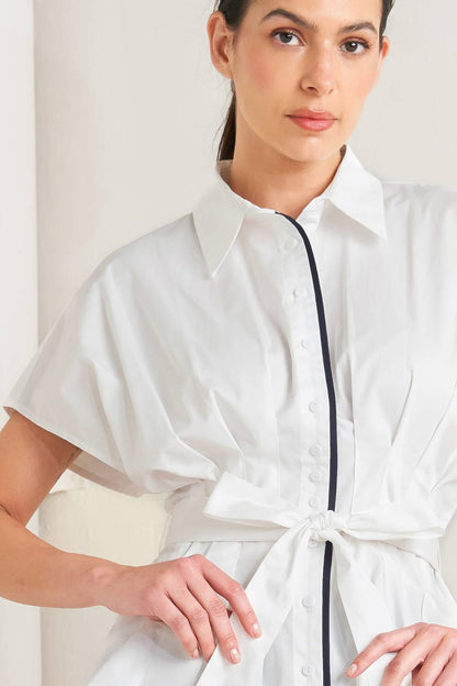 Double look white blouse