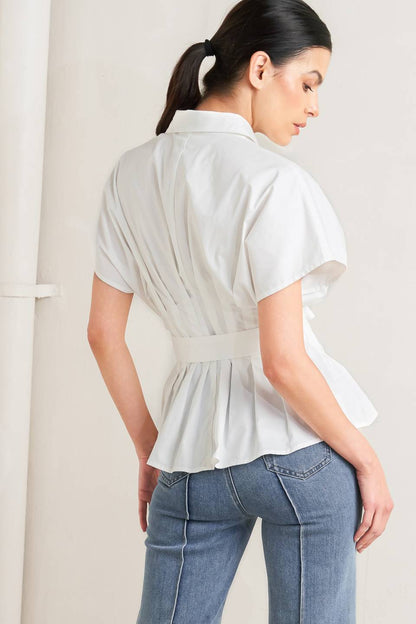 Double look white blouse