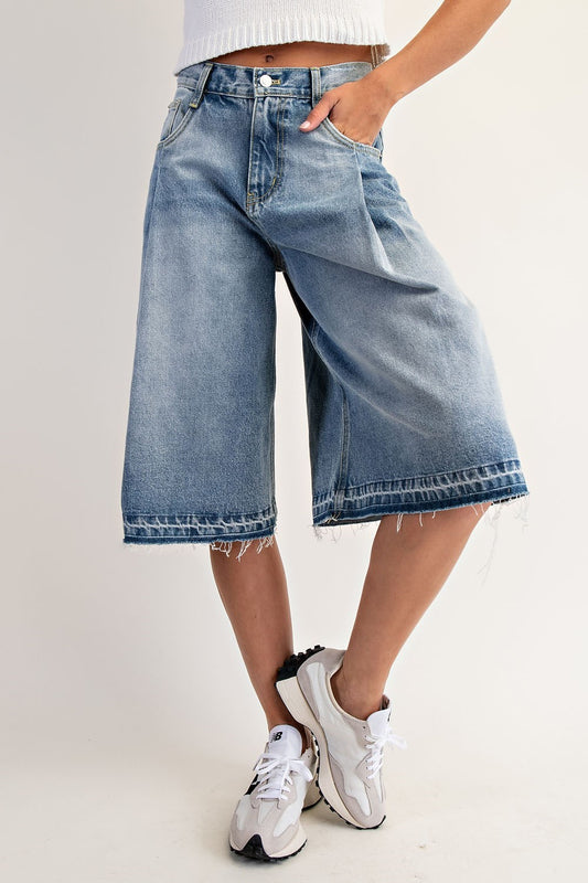 Mineral Washed Frayed Hem Jorts