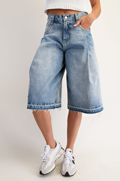 Mineral Washed Frayed Hem Jorts