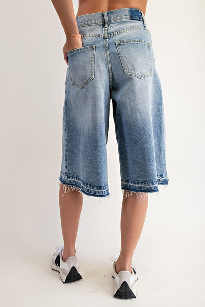 Mineral Washed Frayed Hem Jorts