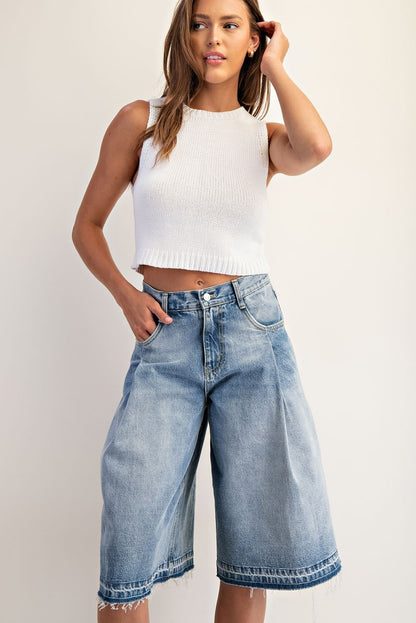 Mineral Washed Frayed Hem Jorts