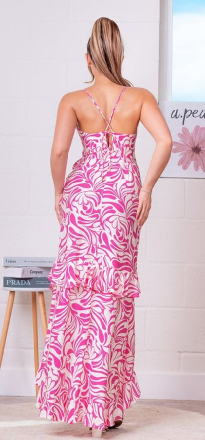 Back tide midi dress