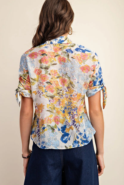 Floral print blouse