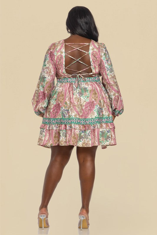 Mauve color mini dress