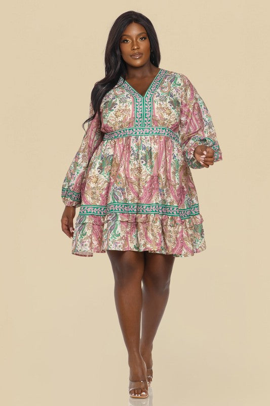 Mauve color mini dress