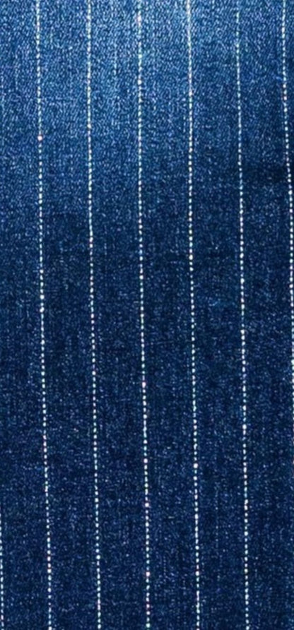 Vibrant thin metallic lines jeans