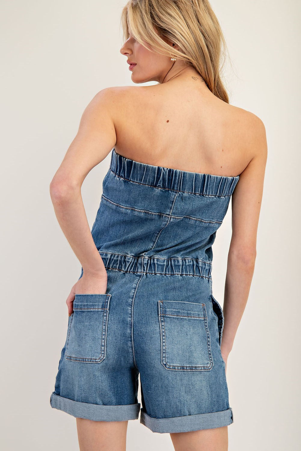 Denim Romper