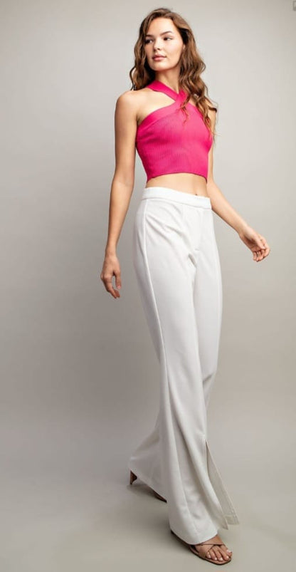 Front slit detail White pant