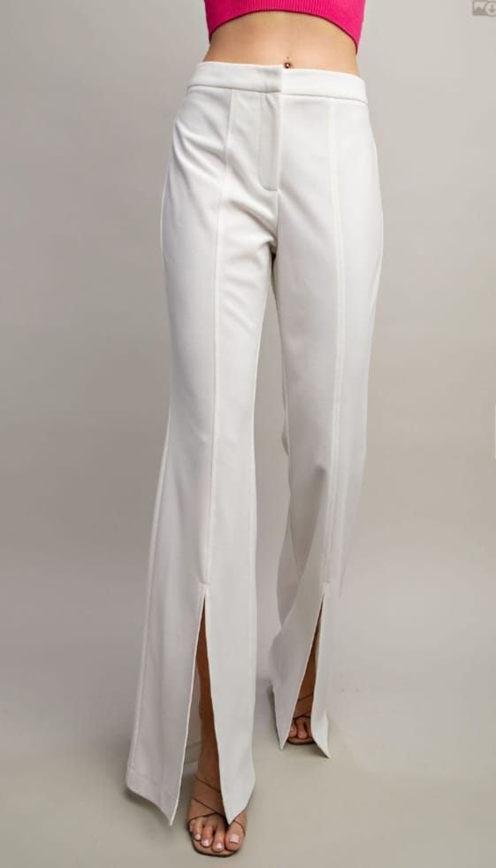 Front slit detail White pant