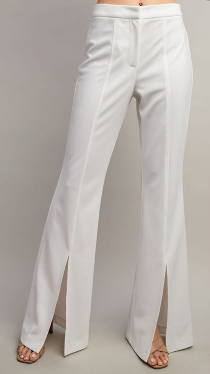 Front slit detail White pant