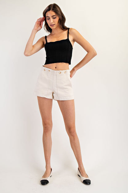 Button Shorts Front