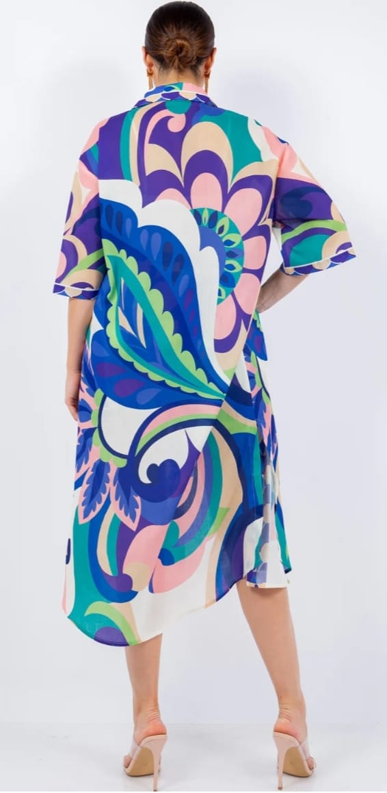 Shirt dress short set versatil
