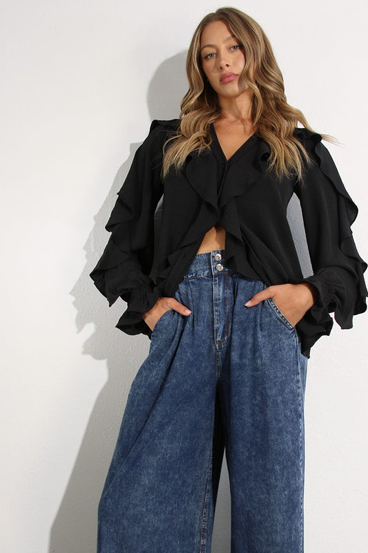 Ruffle Flaire Blouse