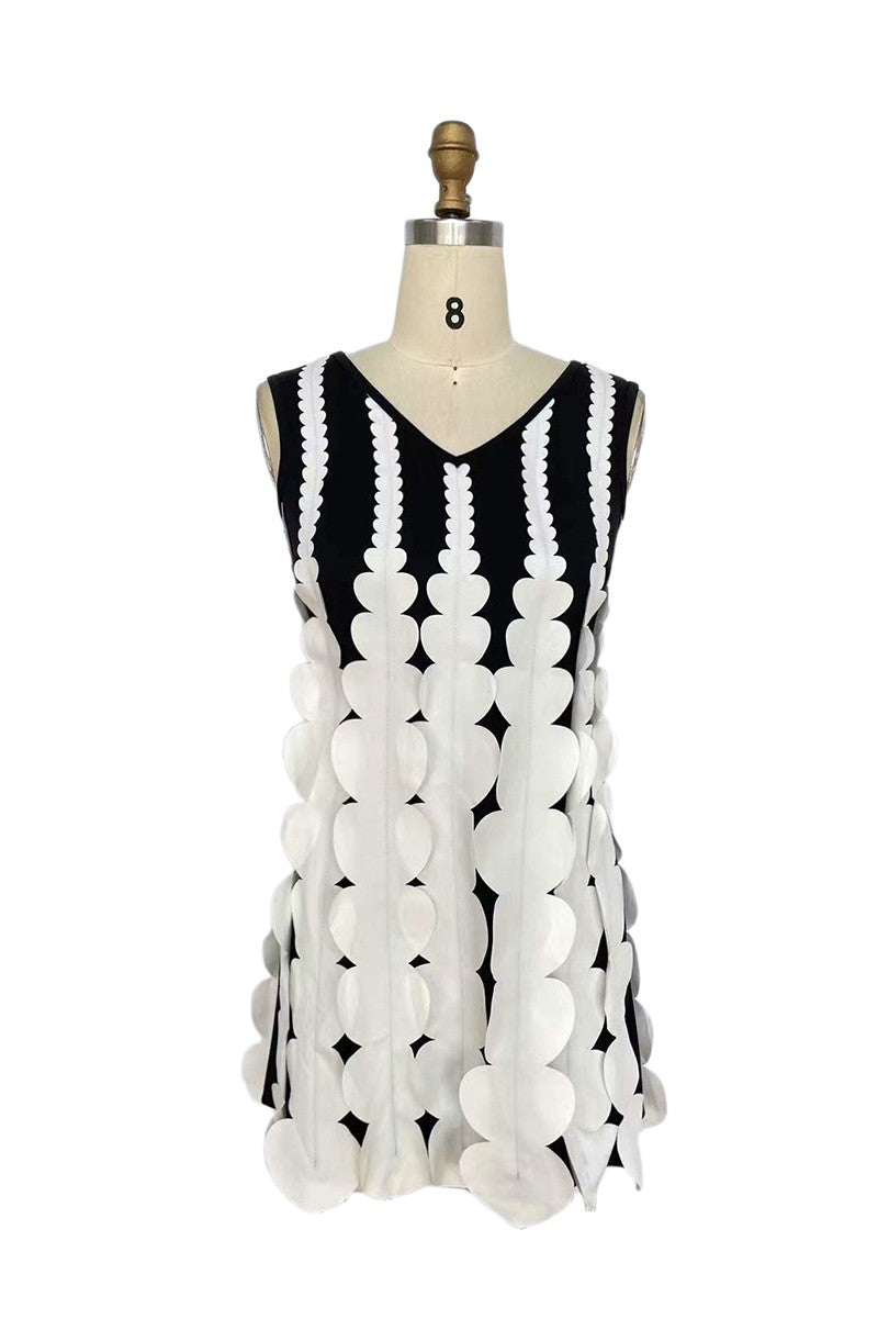 Contrast Sleeveless Dress