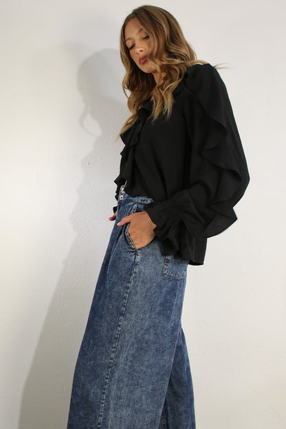 Ruffle Flaire Blouse