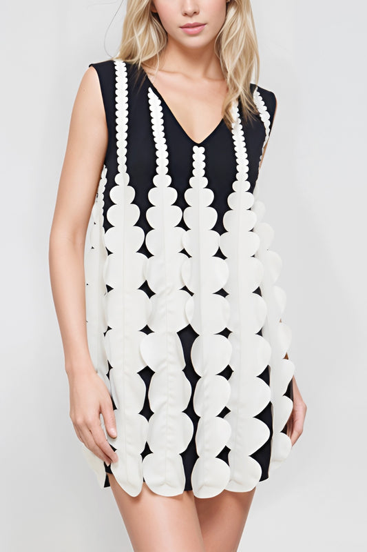 Contrast Sleeveless Dress