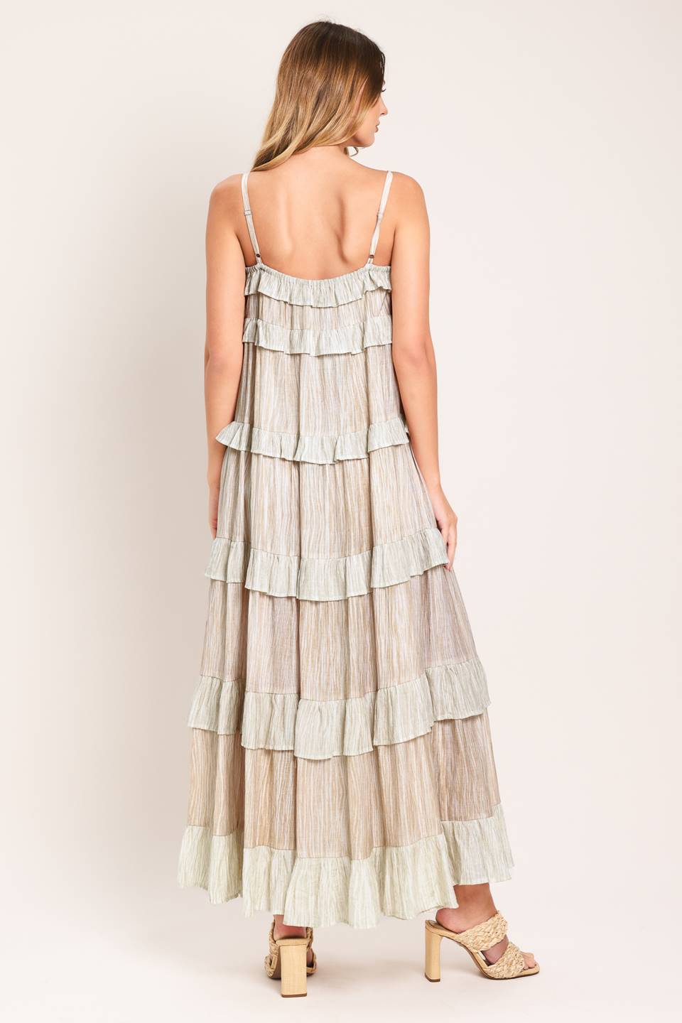 Ruffle cremy maxi