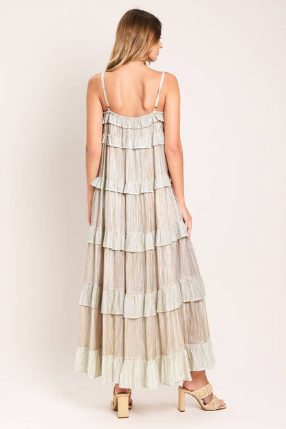 Ruffle cremy maxi