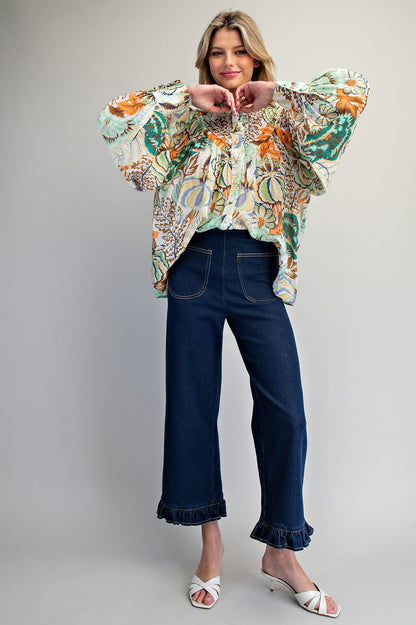 Pistacho blouse top