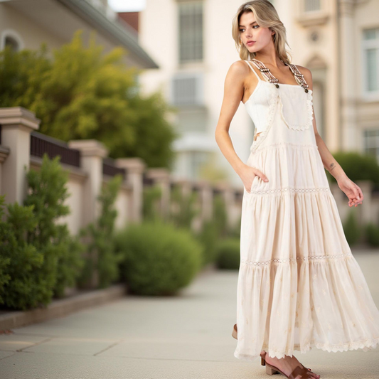 Maxi overall dress