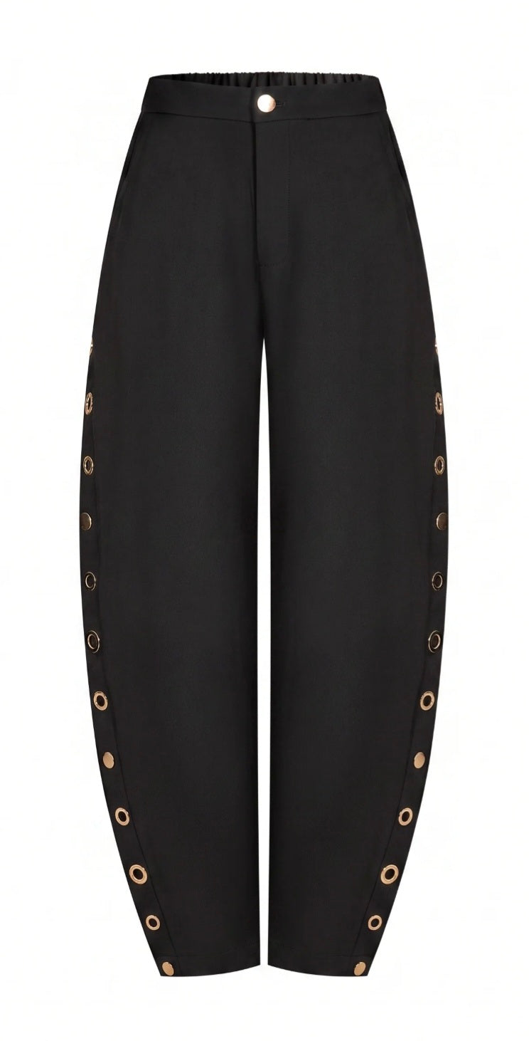 Black barrel pant set