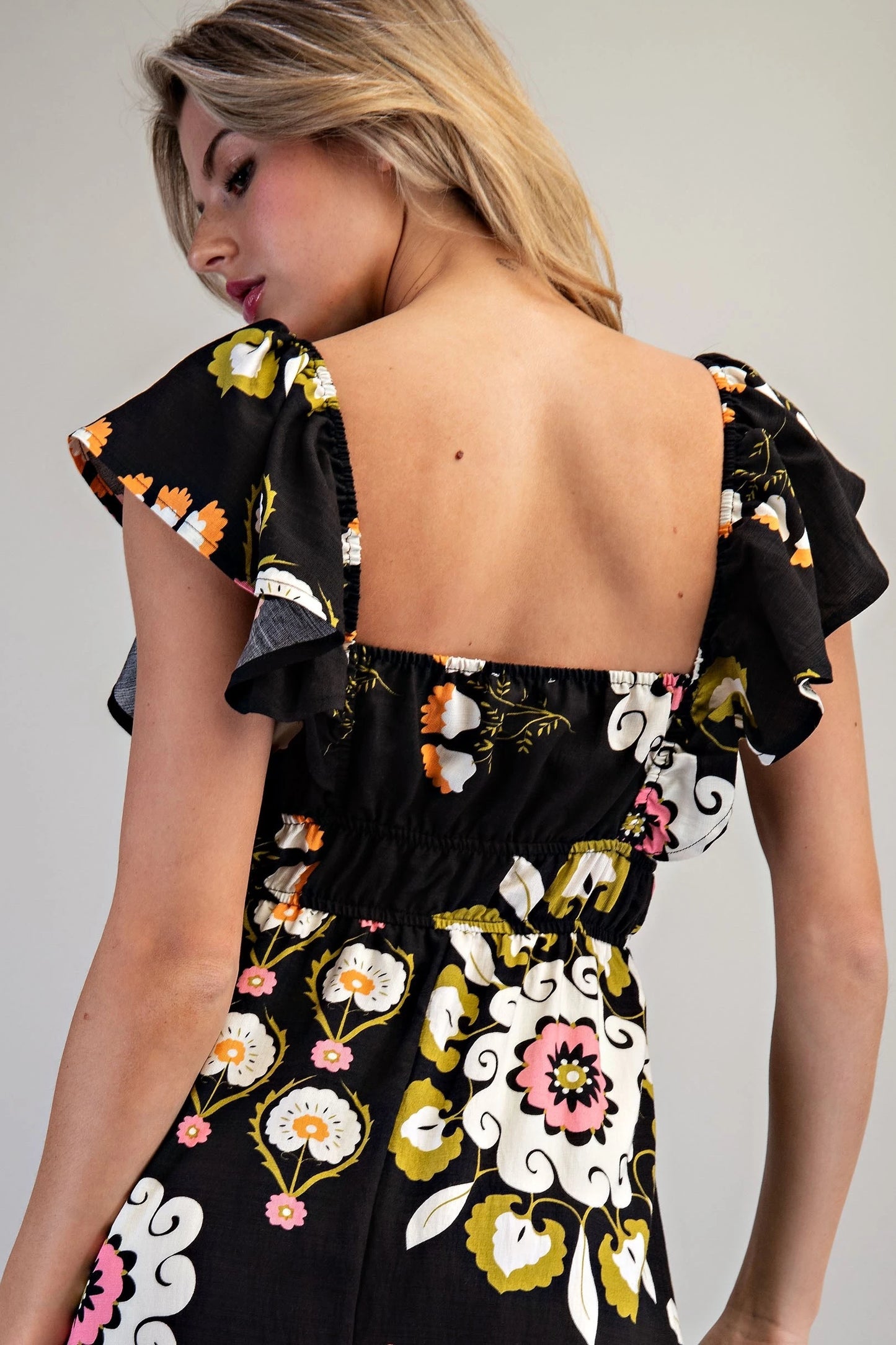 Maxi black floral