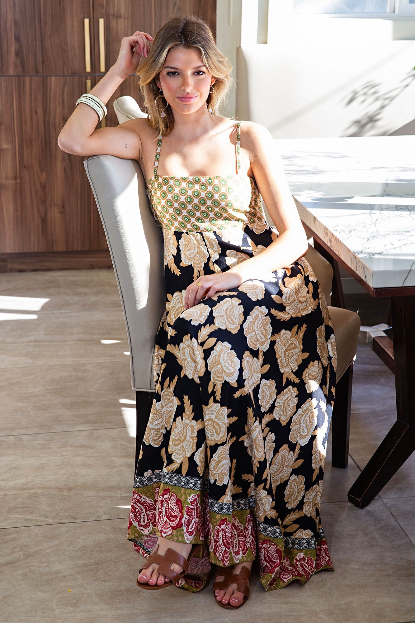 Color block maxi Tonos negro