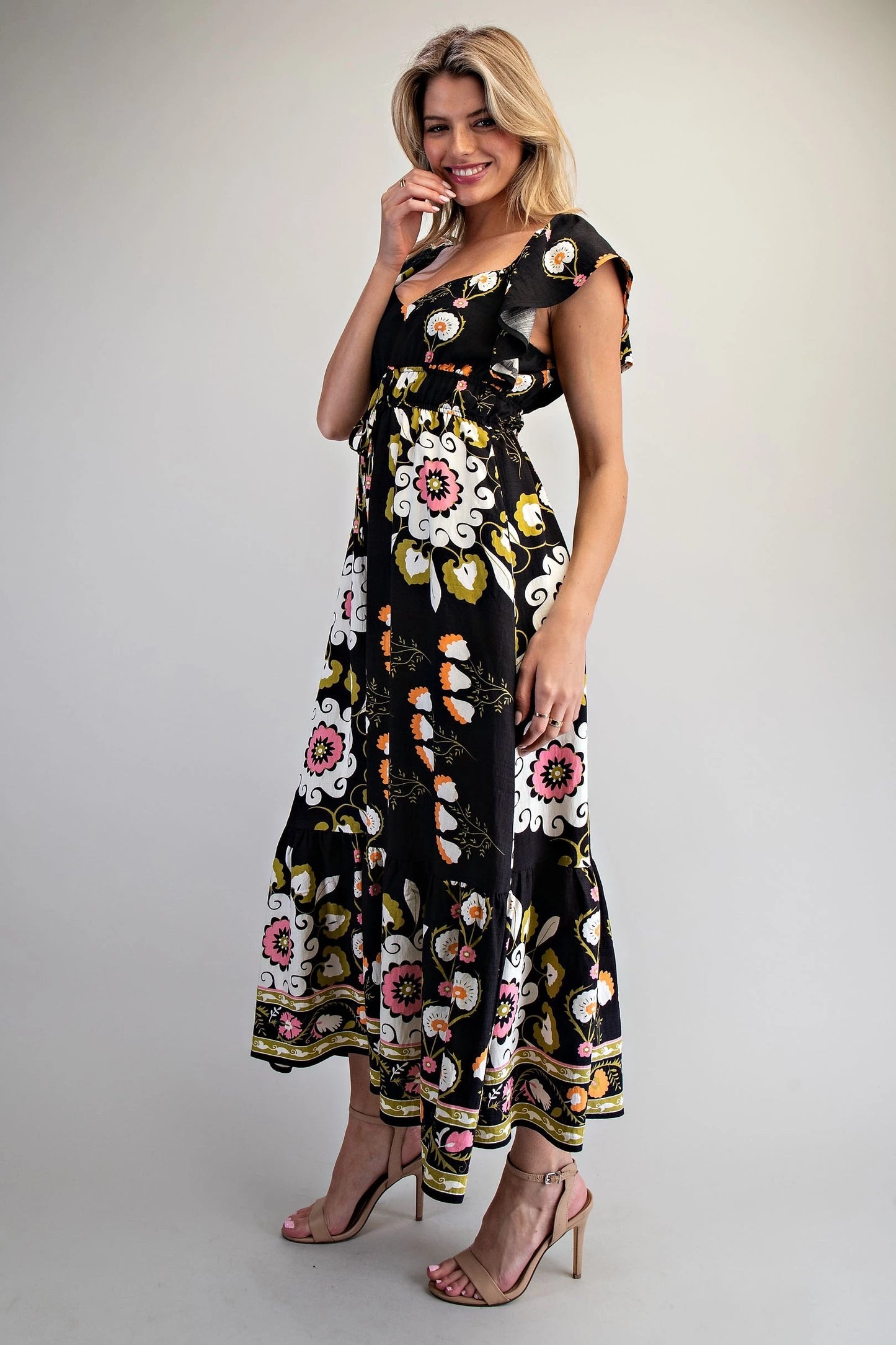 Maxi black floral