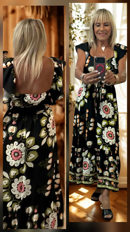 Maxi black floral