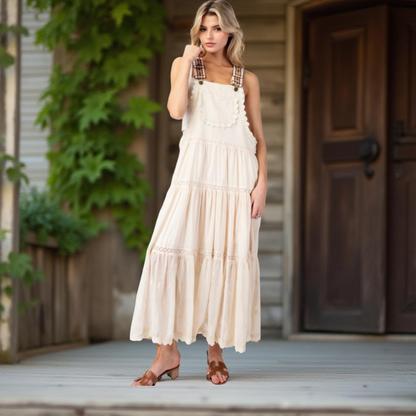 Maxi overall dress
