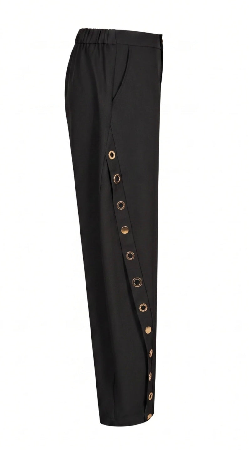 Black barrel pant set