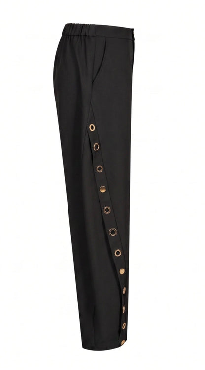 Black barrel pant set