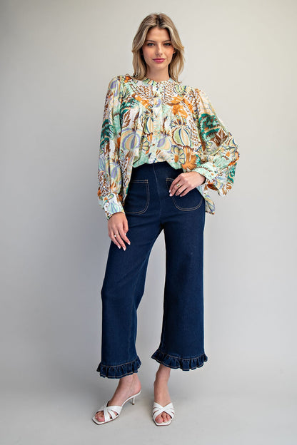 Pistacho blouse top