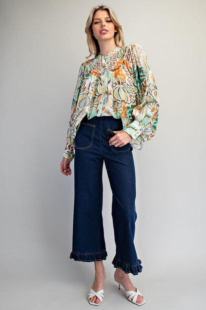 Pistacho blouse top