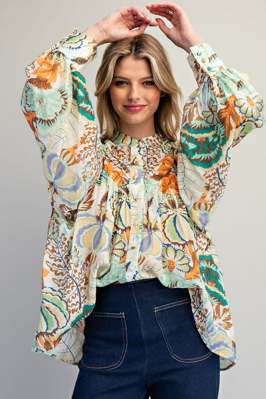 Pistacho blouse top