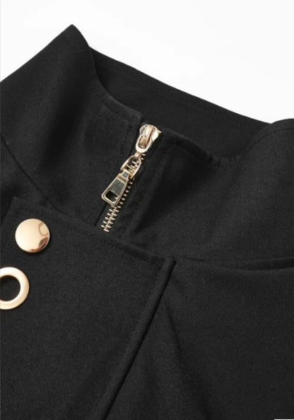 Black barrel pant set