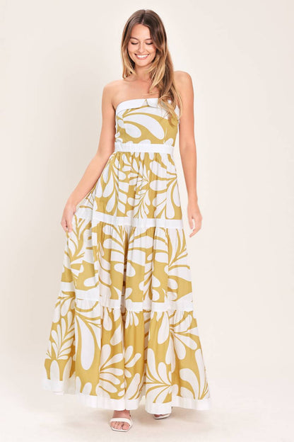 Tropibutter maxi dress strapless
