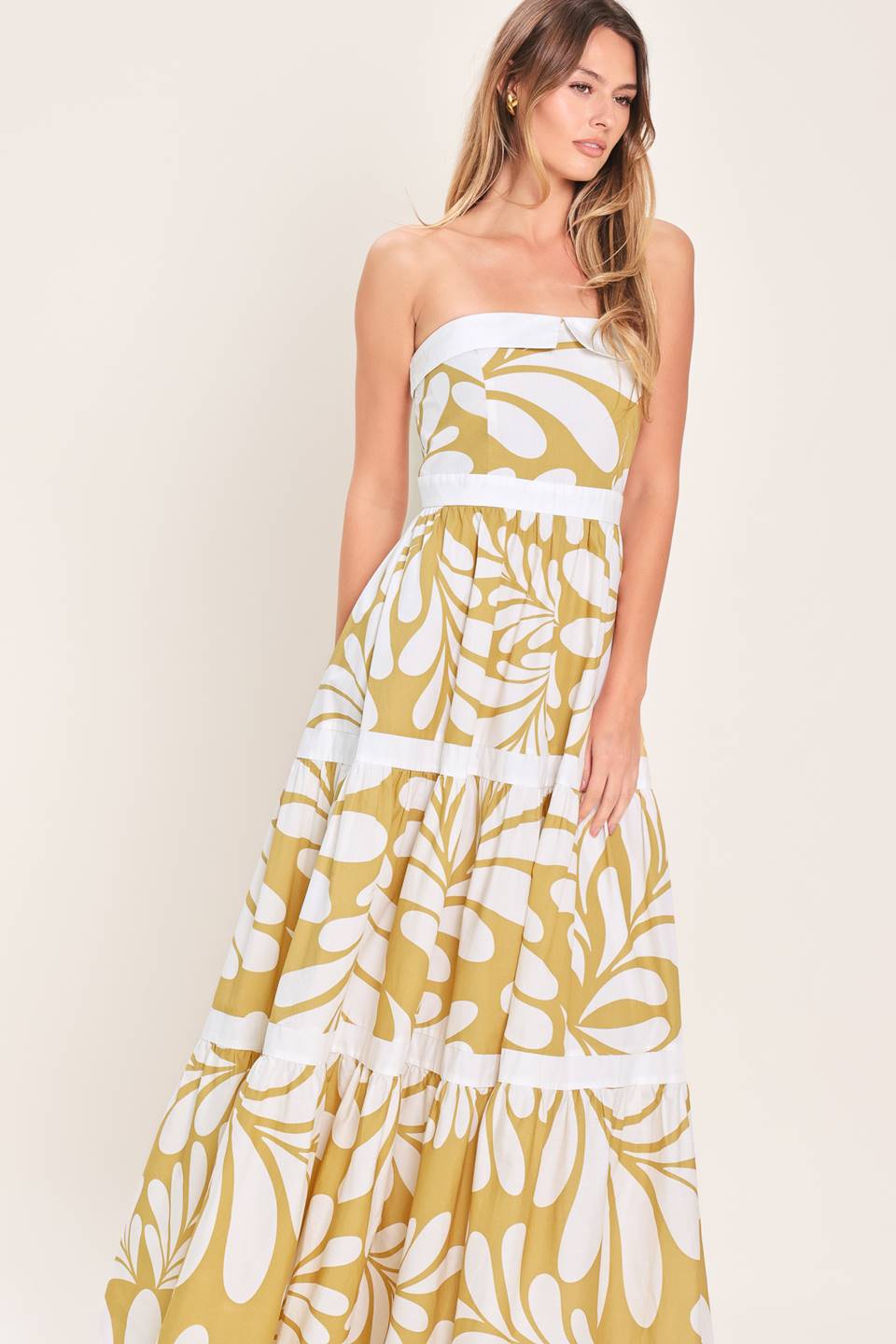 Tropibutter maxi dress strapless