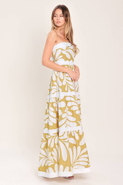 Tropibutter maxi dress strapless