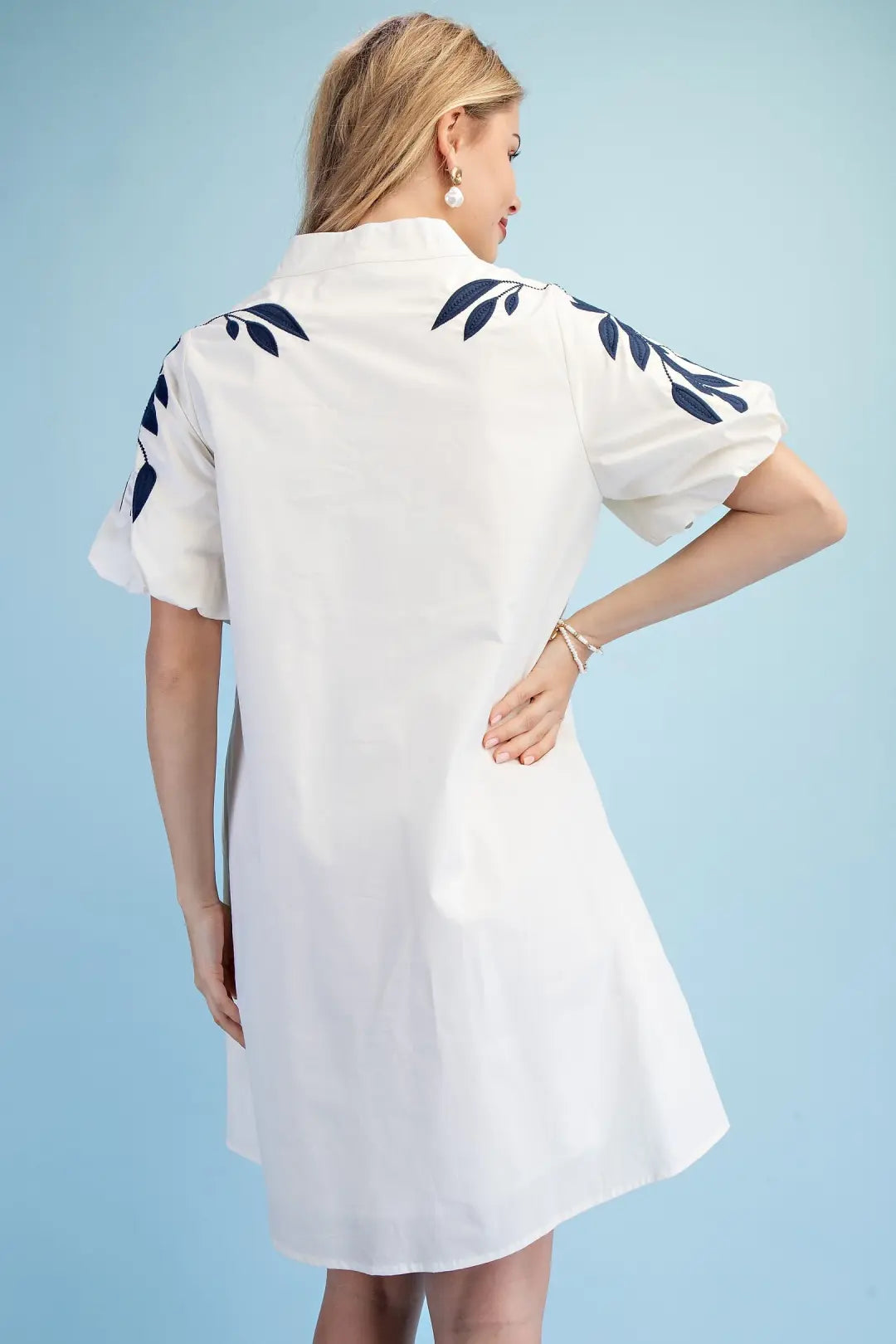 mini white embroided dress